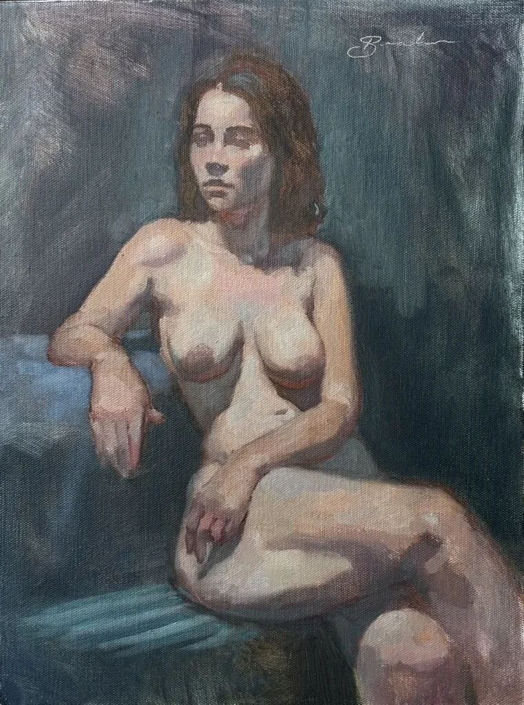 Figure in Blue